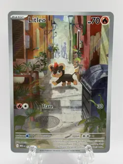 Pokemon TCG Mega Evolution Litleo Card 139/132 Illustration Rare - Image 1