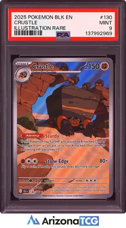 Pokemon 2025 Crustle 130/086 Illustration Rare Black Bolt PSA 9 - Image 1