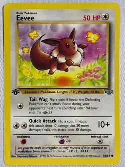 Eevee 51/64 Common Jungle Pokemon 1st Edition Near Mint - Image 1