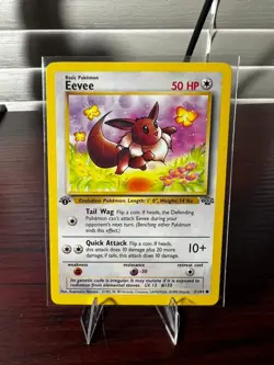 Pokemon Eevee 51/64 Jungle 1st Edition NM/LP - Image 1