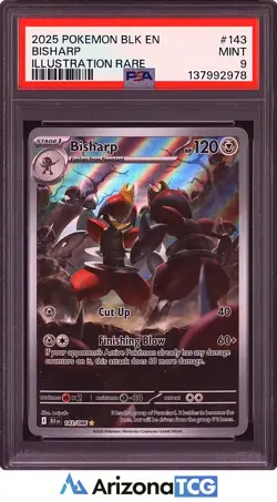 Pokemon 2025 Bisharp 143/086 Illustration Rare Black Bolt PSA 9 - Image 1