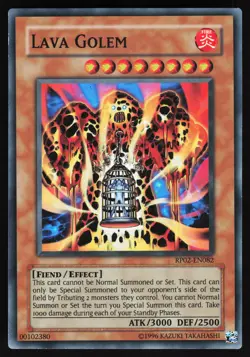 Lava Golem RP02-EN082 Yugioh TCG Card Super Rare VLP - Image 1