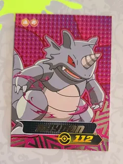 Pokemon, PERU, Dark Rhydon, Blue Pokedex Vol.3, Flash Edition, Holo, NM - Image 1