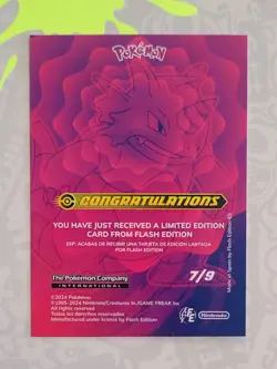 Pokemon, PERU, Dark Rhydon, Blue Pokedex Vol.3, Flash Edition, Holo, NM - Image 2