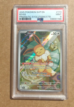 2025 Pokemon Prismatic Evolutions Eevee Promo ETB #173 PSA 9 MINT - Image 1