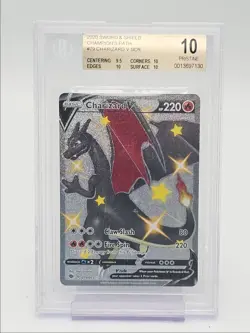 LEAFEON VMAX 2021 POKEMON SWSH EVOLVING SECRET RARE GEM 205/203 PSA 10 Q1048 - Image 1