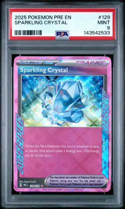 2025 POKEMON PRE EN-PRISMATIC EVOLUTIONS #129 SPARKLING CRYSTAL PSA 9 - Image 1