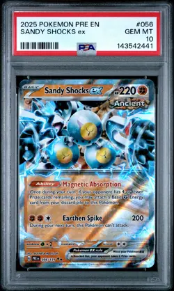 2025 POKEMON PRE EN-PRISMATIC EVOLUTIONS #056 SANDY SHOCKS EX PSA 10 - Image 1