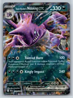 Pokemon Nidoking EX Team Rockets Destined Rivals Card 119/182 Double Rare - Image 1