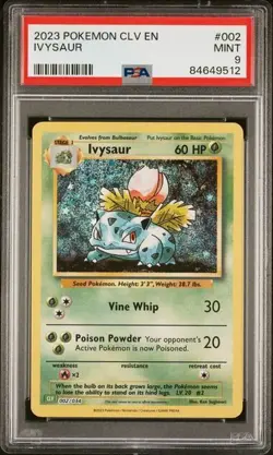 PSA 9 Mint Ivysaur 002/034 CLV TCG Classic Holo 2023 Pokemon - Image 1