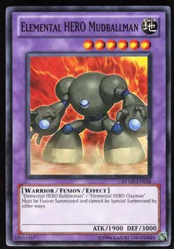 Elemental HERO Mudballman RYMP-EN018 Yugioh TCG Card Common UNLIMITED LP - Image 1