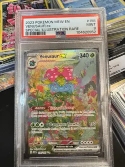 2023 POKEMON MEW EN-151 SPECIAL ILLUSTRATION RARE #198 VENUSAUR EX PSA 9 - Image 1