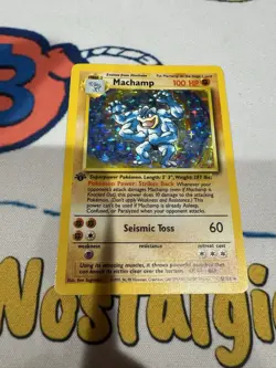 Pokemon TCG Machamp Base Set 8/102 Holo 1st Edition Holo Rare - Image 1