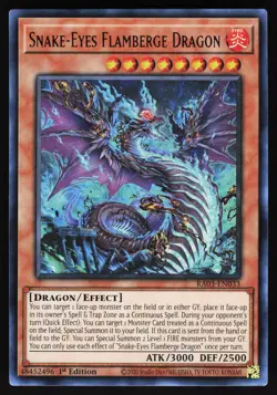 Snake-Eyes Flamberge Dragon RA03-EN033 Yugioh TCG Card Super Rare NM - Image 1