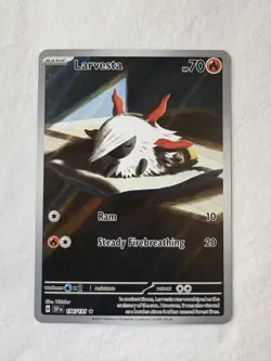 ENG Pokemon TCG – Larvesta (196/191) ILLUSTRATION RARE NM/M Pack Fresh - Image 2