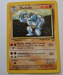 Pokemon TCG Machoke Base Set 2 49/130 Regular Unlimited Uncommon HP - Image 1
