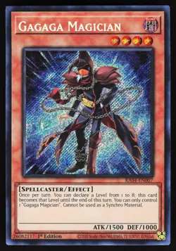 Gagaga Magician (Secret Rare) RA04-EN007 Yugioh TCG Card Secret Rare NM - Image 1