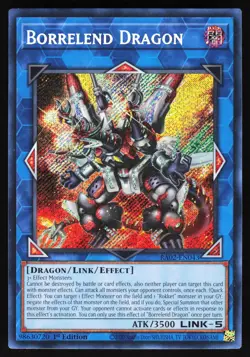 Borrelend Dragon (Secret Rare) RA02-EN043 Yugioh TCG Card Secret Rare NM - Image 1