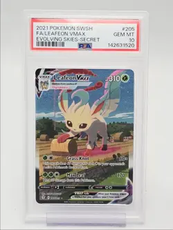 MEW V 2021 POKEMON SWSH FUSION STRIKE ULTRA RARE HOLO 250/264 CGC 10 Q1048 - Image 1