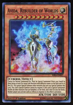 Avida, Rebuilder of Worlds RIRA-EN027 Yugioh TCG Card Super Rare 1st Ed VLP - Image 1