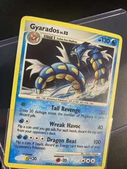 2008 Pokemon Diamond & Pearl GYARADOS Holo Stormfront Cosmos Card #19 - Image 3