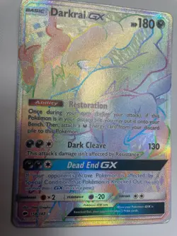 Darkrai GX - 158/147 | Pokemon TCG Burning Shadows | Rainbow Secret Rare Holo LP - Image 2