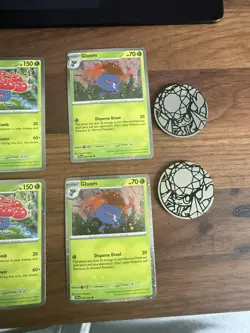 Lot of 2 Pokemon TCG Oddish 001 Gloom 002 & Vileplume 003 Cosmo Holo Promo &coin - Image 4