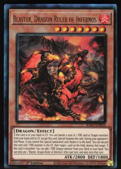 Blaster, Dragon Ruler of Infernos (PUR) RA03-EN010 Yugioh NM - Image 1