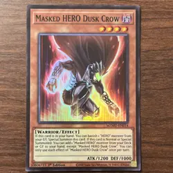 🔥Masked HERO Dusk Crow 1st Edition MZMU-EN014 Super Rare YuGiOh!🔥 - Image 2