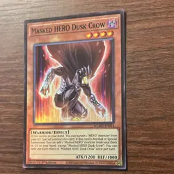 🔥Masked HERO Dusk Crow 1st Edition MZMU-EN014 Super Rare YuGiOh!🔥 - Image 3