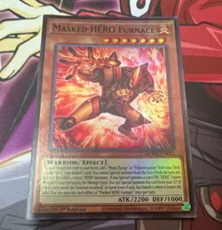 Yu-Gi-Oh Masked HERO Furnace MZMU-EN015 Maze of Muertos Foil 1st super rare - Image 1