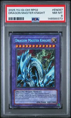 2025 YU-GI-OH! RP02-RETRO PACK 2 #EN097 DRAGON MASTER KNIGHT PSA 8 - Image 1