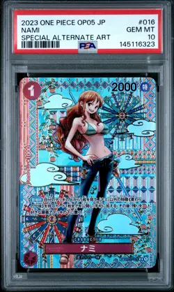 2023 ONE PIECE JPN AWAKENING OF THE NEW ERA SPECIAL ALT ART #016 NAMI PSA 10 - Image 1