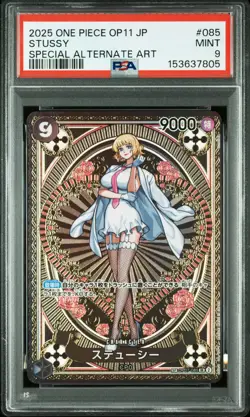 2025 ONE PIECE JAPANESE A FIST OF DIVINE SPEED SPECIAL ALT ART #085 STUSSY PSA 9 - Image 1