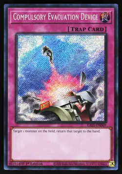 Compulsory Evacuation Device (Secret Rare) RA01-EN069 Yugioh TCG Card NM - Image 1