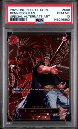 2025 ONE PIECE CARRYING ON HIS WILL SPECIAL ALT ART #009 BENN BECKMAN PSA 10 - Image 1