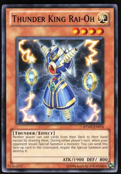 Thunder King Rai-Oh RYMP-EN074 Yugioh TCG Card Common VLP - Image 1