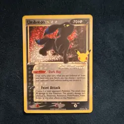Pokemon Umbreon 17/17 Gold Star Holo Alternative Art Feint Attack Card 2007 - Image 1