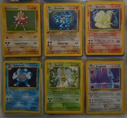 VINTAGE Pokemon 1999 Base Set Starter Lot - 50+ Cards - 1st Edition Holo Machamp - Image 1
