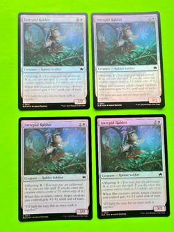 MTG Bloomburrow - Intrepid Rabbit - Foil Lot of 4 Cards - Image 1