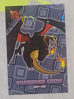 Pokemon, PERU, Shiny Charizard, Team Rocket Card, Heart Holo, HP - Image 1