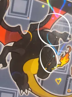 Pokemon, PERU, Shiny Charizard, Team Rocket Card, Heart Holo, HP - Image 3