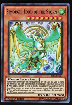 Simorgh, Lord of the Storm RIRA-EN021 Yugioh TCG Card Super Rare VLP - Image 1