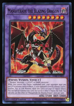 Masquerade the Blazing Dragon MP22-EN208 Yugioh TCG Card Super Rare NM - Image 1