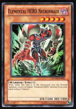 Elemental HERO Necroshade RYMP-EN005 Yugioh TCG Card Common UNLIMITED LP - Image 1