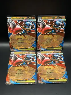 Mega Lucario ex 077/132 (4x)- Pokemon Mega Evolution Base Cards - NM - Image 1