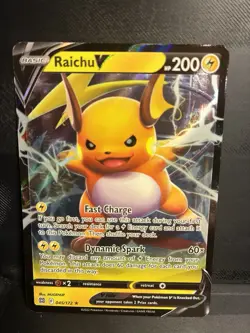 Pokemon TCG Raichu v Brilliant Stars Holo Ultra Rare Card 045/172 - Image 1