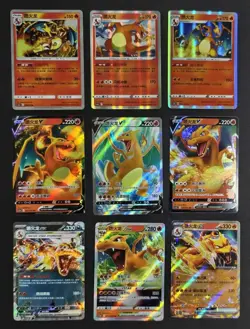 lot 9 All Charizard SR RR ex V R RRR Vstar Chinese Pokemon Cards Holo NE40 - Image 1