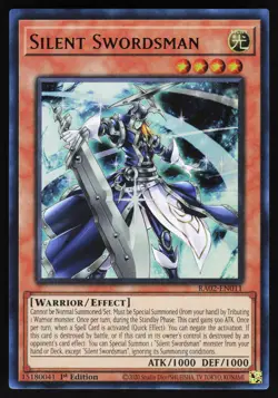 Silent Swordsman RA02-EN011 Yugioh TCG Card Super Rare NM - Image 1
