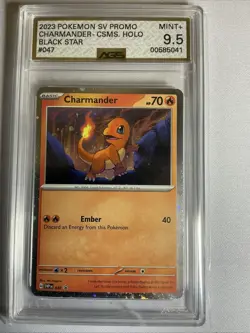 Charmander - 047 (Cosmos Holo) 047 Sv: Scarlet & Violet Promo Cards Holo AGS 9.5 - Image 1